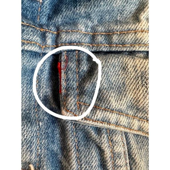 Levi's Strauss Vtg Light Acid Wash Y2K JacketYouth Girls Size 16 with Issues - Picture 11 of 11